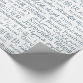 Papier Cadeau "Bonnes fêtes" enveloppe de cadeau multilingue (Coin)