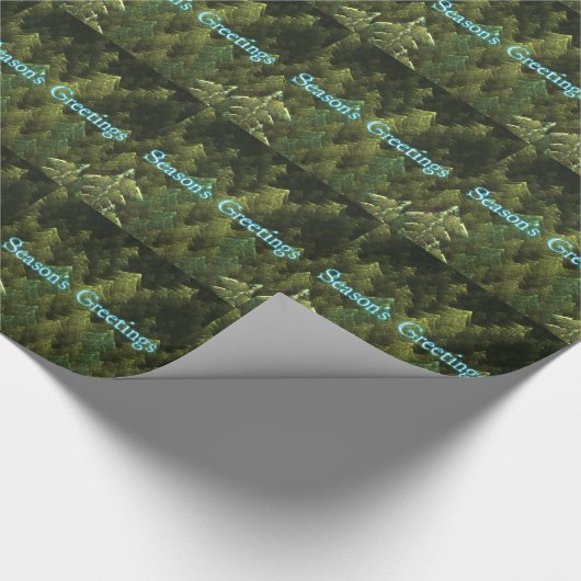 Papier Cadeau Bonnes Fêtes - Forêt foncée (Coin)