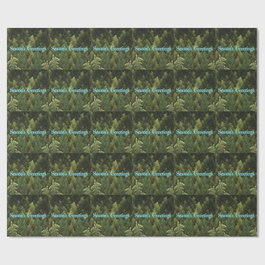 Papier Cadeau Bonnes Fêtes - Forêt foncée (Plat)
