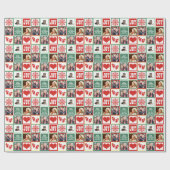 Papier Cadeau Bonnes fêtes nom de famille fait sur commande et 4 (Plat)