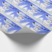 Papier Cadeau Bonnes fêtes papier d'emballage d'ours blanc (Coin)