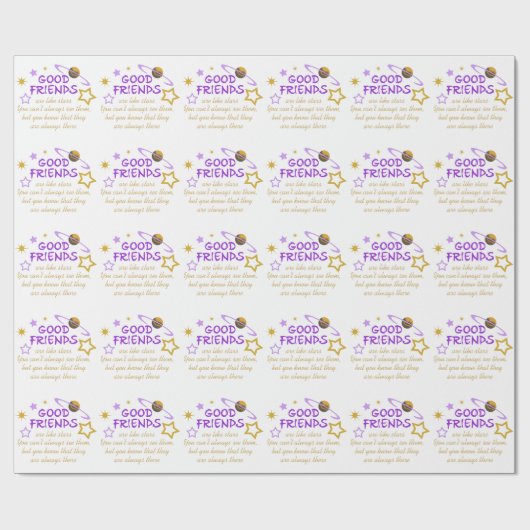 Papier Cadeau Bons amis (Plat)