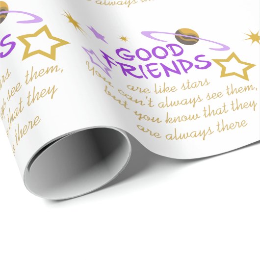 Papier Cadeau Bons amis (Coin rond)