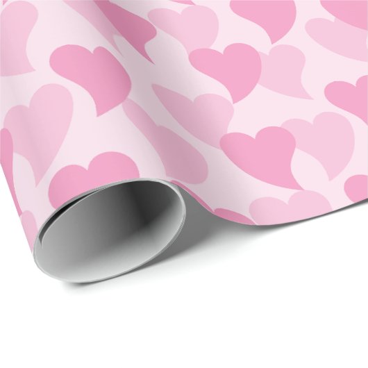 Papier Cadeau Bons Coeurs Motif sans couture (Coin rond)