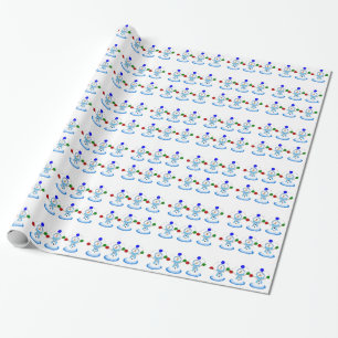 Papier Cadeau Bonshommes de neige jongleurs
