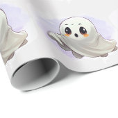 Papier Cadeau Boo Baby shower Halloween thème Mignonne fête (Coin rond)