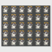Papier Cadeau Boo Deng Ghost Baby Pygmy Hippo Moo Deng Halloween (Plat)