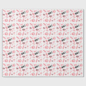 Papier Cadeau Boo Deux Fille Rose Halloween Anniversaire (Plat)