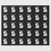 Papier Cadeau Boo-don Drôle Fantôme Udon Pun Dark BG (Plat)