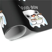 Papier Cadeau Boo-don Drôle Fantôme Udon Pun Dark BG (Coin rond)