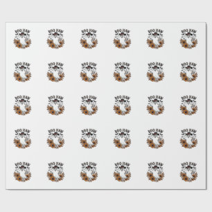 Papier Cadeau Boo Haw Cowboy Fantôme Tournesols Chauves-souris H