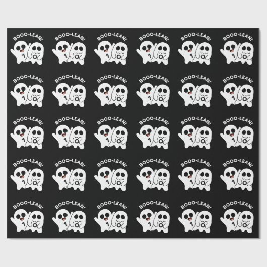 Papier Cadeau Boo-lean Funny Computer Ghost Boolean Pun Dark BG (Plat)