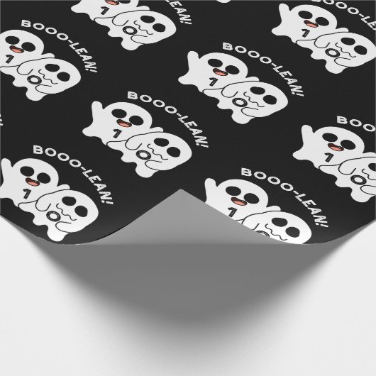Papier Cadeau Boo-lean Funny Computer Ghost Boolean Pun Dark BG (Coin)