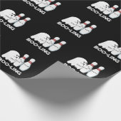 Papier Cadeau Boo-ling Drôle Halloween Bowling Ghost Pun Dark BG (Coin)