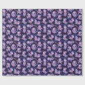 Papier Cadeau Boo Octopus mignon Violet Enfants Vêtements & Déco (Plat)