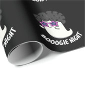 Papier Cadeau Boogie Night Funny Halloween Ghost Pun Dark BG (Coin rond)