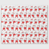 Papier Cadeau Boogie Woogie Santa Claus Enveloppe cadeau de Noël (Plat)