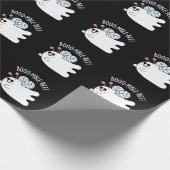 Papier Cadeau Boomble Bee Funny Ghost Bee Pun Dark BG (Coin)