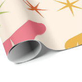 Papier Cadeau Boomerang de style milieu de siècle avec explosion (Coin rond)