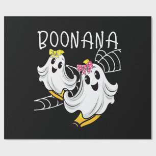 Papier Cadeau Boonana Fantôme Mignon Banane Halloween