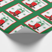 Papier Cadeau Boot cowboy de Noël occidental (Coin)