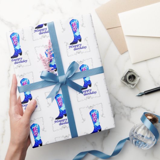 Papier Cadeau Boot de bébé papier d'emballage d'anniversaire (Cadeaux)