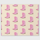 Papier Cadeau Boots Cowboy Pink Country Texas Ranch (Plat)