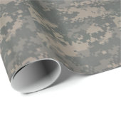 Papier Cadeau Boots de combat Camouflage ACU Motif militaire (Coin rond)