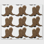Papier Cadeau Boots de Cowboy (Plat)