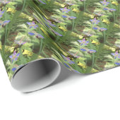 Papier Cadeau BORAGE bleu rose vert — IMPRIMER ECHO (Coin rond)