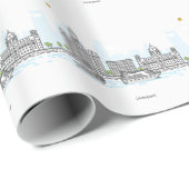 Papier Cadeau Bord de mer de Liverpool (Coin rond)