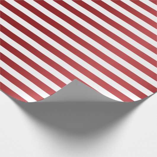 Papier Cadeau Bordeaux Bordeaux Rouge Grilles Lignes Blanc Minim (Coin)