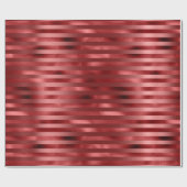 Papier Cadeau Bordeaux Lignes de rayures rouges Monochrom (Plat)