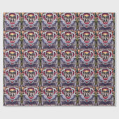 Papier Cadeau Border Collie Saint-Valentin (Plat)