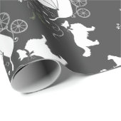 Papier Cadeau Bordure Collie Chien Baby shower Chien Chien Chien (Coin rond)