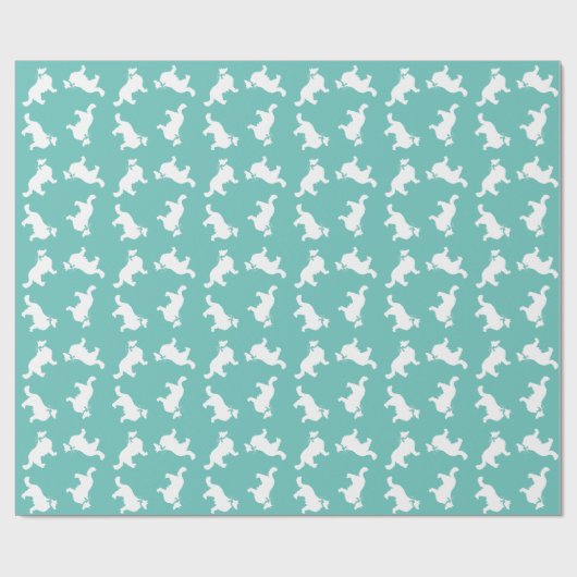 Papier Cadeau Bordure Collie Chien Chien Chien Puppy (Plat)
