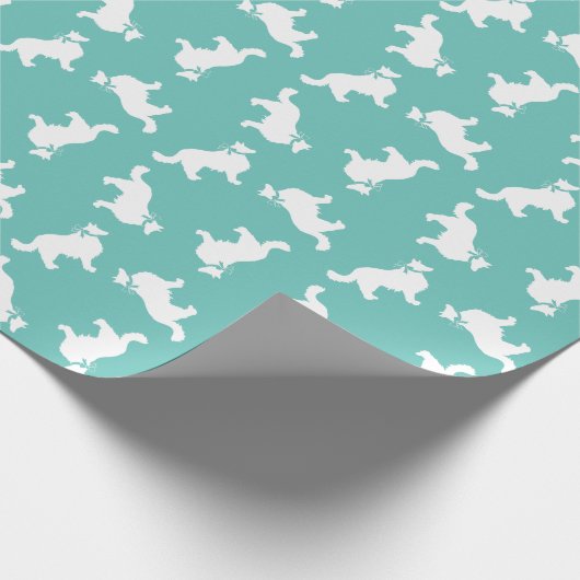 Papier Cadeau Bordure Collie Chien Chien Chien Puppy (Coin)