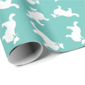 Papier Cadeau Bordure Collie Chien Chien Chien Puppy (Coin rond)