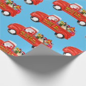 Papier Cadeau Bordure Collie Chien dans la livraison de Noël Cam (Coin)