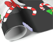 Papier Cadeau Bordure Collie Noël (Coin rond)