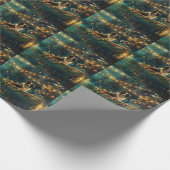 Papier Cadeau Bordure Collie Noël Festive Voyage (Coin)