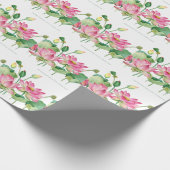 Papier Cadeau Bordure d'eau rose Lotus (Coin)