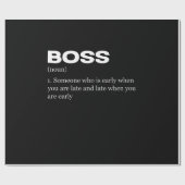Papier Cadeau Boss Funny Definition Happy Boss's Day (Plat)