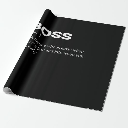 Papier Cadeau Boss Funny Definition Happy Boss's Day (Déroulé)