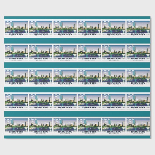 Papier Cadeau Boston, Massachusetts (Plat)