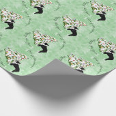 Papier Cadeau Boston Terrier et arbre de Noël (Coin)