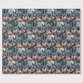 Papier Cadeau Boston terrier Halloween Épouvantable (Plat)