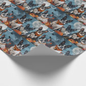 Papier Cadeau Boston terrier Halloween Épouvantable (Coin)