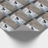 Papier Cadeau Boston Terrier Laisser neiger Noël (Coin)