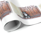 Papier Cadeau Boston Terrier - milles (Coin rond)